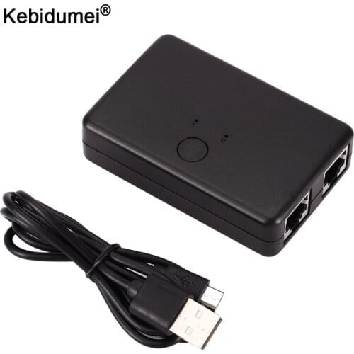 2 Ports RJ45 CAT6 LAN HUB Network Switch Box Selector 2 In 1 Out Ethernet Network Cable Splitter Connector Adapter For Laptop