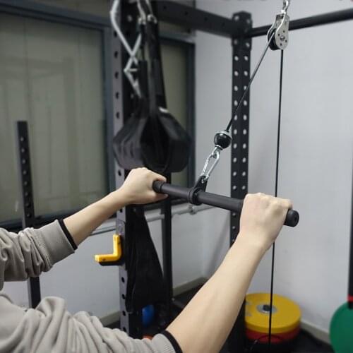 42.5cm Fitness Gym Home DIY Machine Attachments Biceps Triceps Back Blaster T-Bar Pull Down Bar Weights Lose Workout