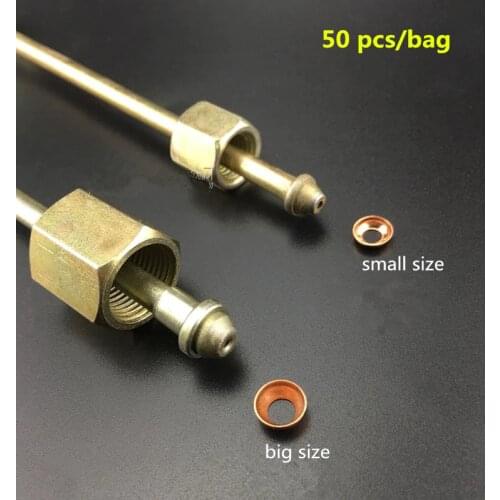 50 pcs high pressure pipe nest copper pad cone gasket for high pressure oil tube anti oil leaking gasket