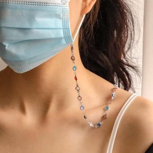 Sunglasses Masking Chains For Women Multiple Acrylic Pearl Crystal Eyeglasses Chains 2021 New Fashion Jewelry Wholesale