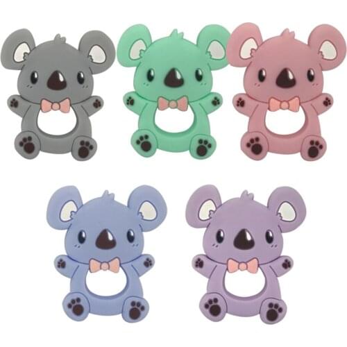 UXDXU Baby Teethers Silicone Teething 1pcs Diy Pacifier Clips Cartoon Lovely Koala Newest Baby Product Food Gradetoy