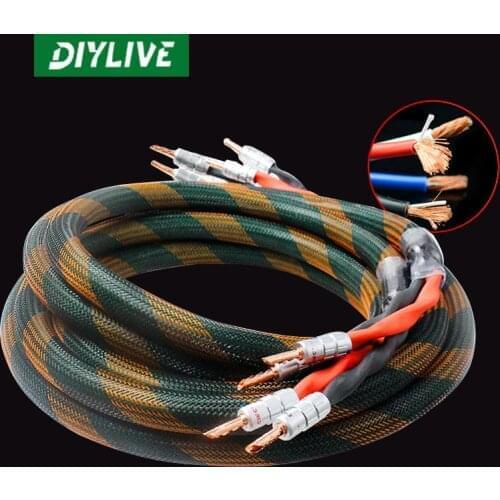 DIYLIVE Hi-Fi Specials USA Rough 4-core McIntosh Fever Speaker Line Audio Speaker Line High and Bass Double Split