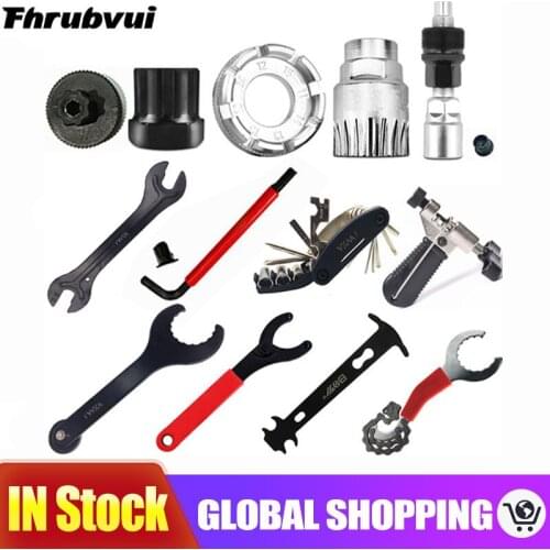 Bicycle repair tool flywheel remover socket bottom bracket removing socket tool chain cutter crank removing tool