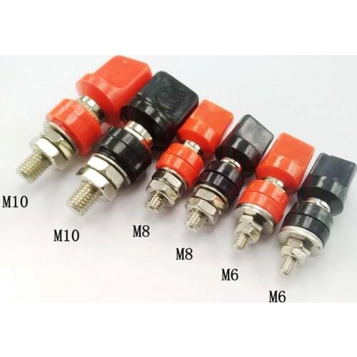 1pcs Pure copper terminal / 6mm / 8mm / 10mm / 12mm grounding column end 40A / 50A / 100/200A high current 4mm banana connector