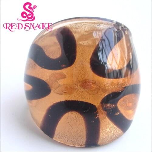RED SNAKE Brand Fashion Ring Handmade Murano Glass Multifarious Rings RSMG0000#60