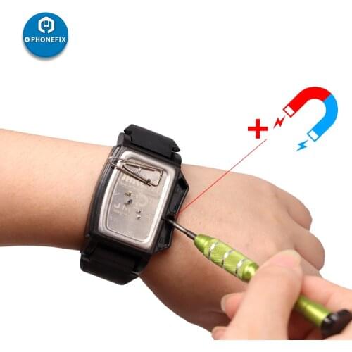 PHONEFIX JM-X4 Powerful Magnetic Wrist Band Wristband Hold Small Screws Adsorption BraceletMagnetizer Demagnetizer Tool