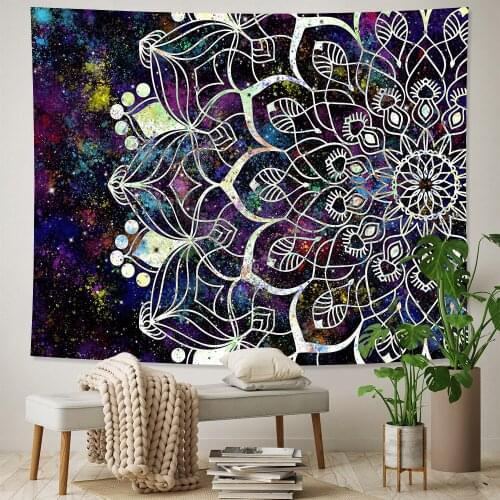 Mandala Psychedelic Scene Home Decor Tapestry Hippie Bohemian Decor Yoga Mat Large Size Tapestry Sheets