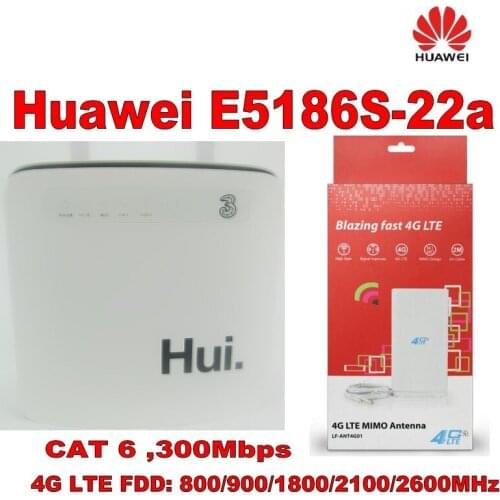 Huawei E5186s-22a 4G Router LTE Advanced 300Mbs WIFI plus with 49dbi antenna 4g
