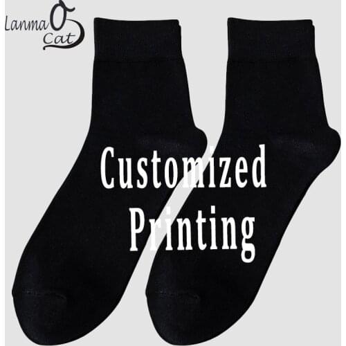 Men Cotton Socks OEM Male Middle Tube Socks Custom Printing Cotton Socks For Man Business Soft Socks