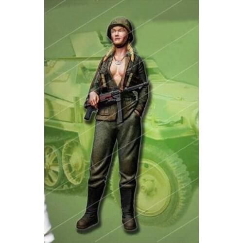 New Unassembled 1/16 120MM modern girl with hat Resin Figure Unpainted Model Kit