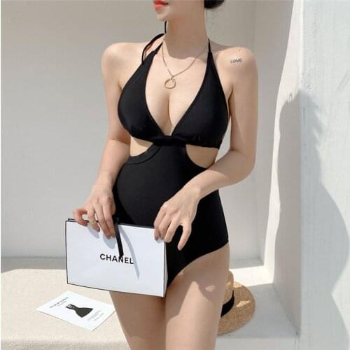 2021 New Sexy One Piece Swimsuit Women Solid Swimwear Mesh Monokini Push Up Trikini Pad Bathing Suit Beachwear