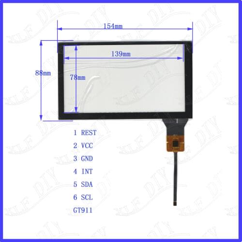 Wholesale this is compatible 154*88mm capacitive screen for GPS CAR this is compatible 154*88mm