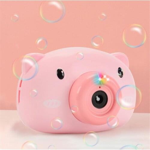 Piggy Bubble Camera Childrens Lights Music Fun Toys Lawn Play Outdoor Toys Blowing Bubbles