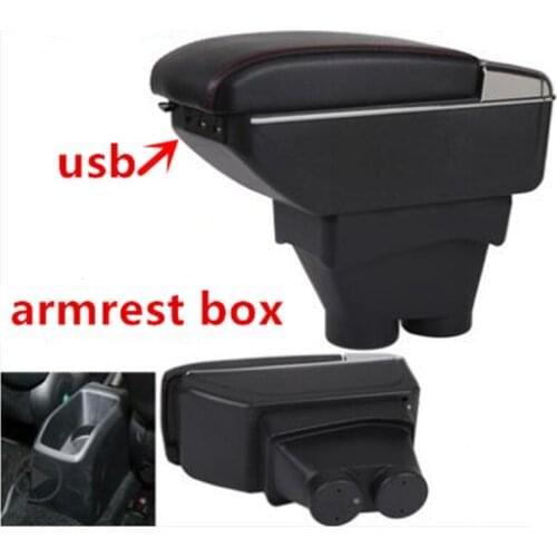 For Peugeot 208 Armrest Box Peugeot 208 Universal Car Central Armrest Storage Box cup holder ashtray modification accessories