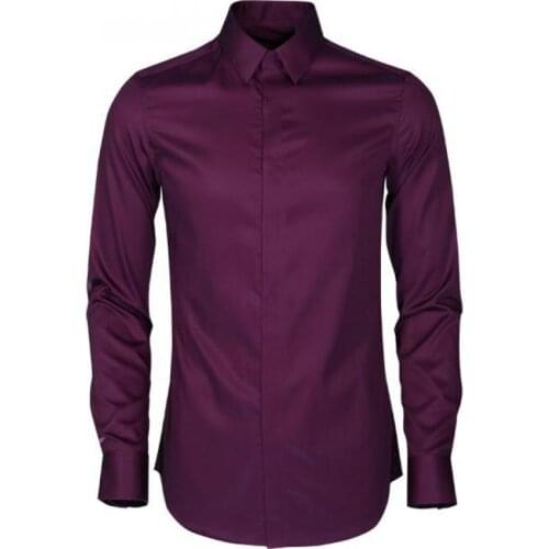 Luxury 100% Cotton Men Shirt Solid Color Men Shirt Long Sleeve Camisa Masculina Hight Quality Slim Fit Mens Dress Shirt 3XL 4XL