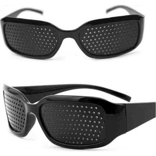 Black Eyesight Improvement Care Exercise Eyewear Glasses Training Cycling Eyewear Pin Small Hole Sunglass Camping Eyeglasses