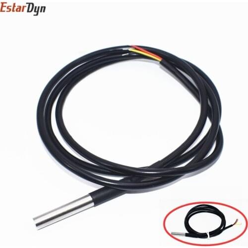 1pcs Stainless steel package Waterproof DS18b20 temperature probe temperature sensor 18B20