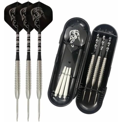 3pcs 90% Professional Tungsten Steel Tip Darts 24.5g Precise Barrel with Dart Case Bar KTV Party Darts Game