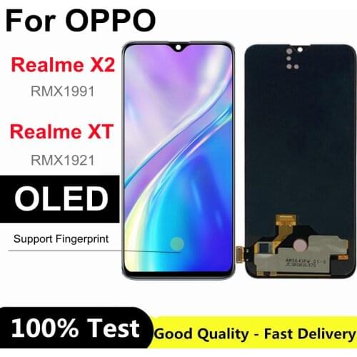 6.4" OLED For Oppo Realme X2 RMX1991 LCD Display Screen Touch Panel Digitizer For Realme XT RMX1921 LCD Screen