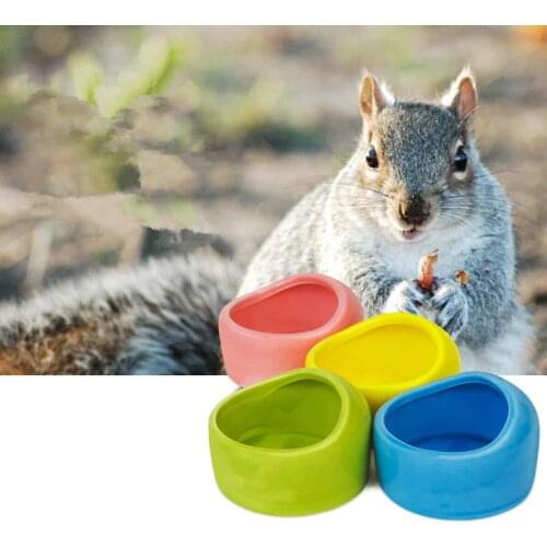 1PC Lovely Hamster Ceramic Food Water Snack Feeder for Little pets squirrel Guinea pig Chinchilla ferret rabbit Bowl OK 0842