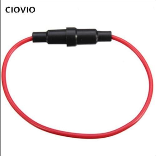 10pcs 5*20mm Glass fuse holder Screw Type 5X20mm with 22 AWG Wire Glass fuse tube fuse casing