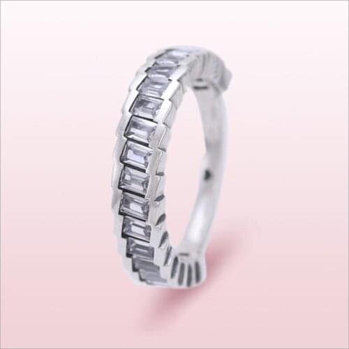 100% 925 Sterling Silver Pan Ring New Creative Glacier Simple Versatile Glacier Ring For Women Wedding Party Fashion Jewelry