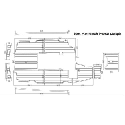 1994 Mastercraft Prostar Cockpit Pad Boat EVA Teak Decking 1/4" 6mm