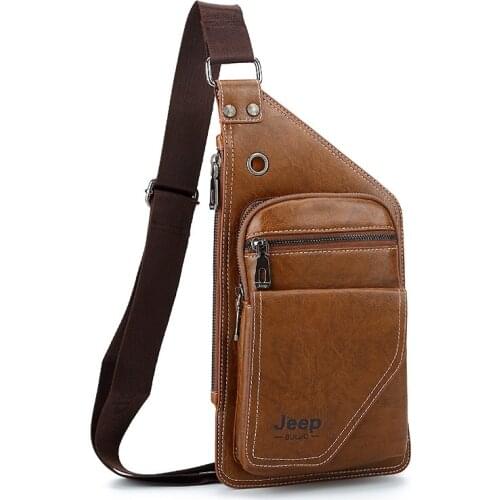 2018 New Mens Chest Bag Korean Casual Shoulder Bag Fashion Leather Message Bag Factory Wholesale Custom