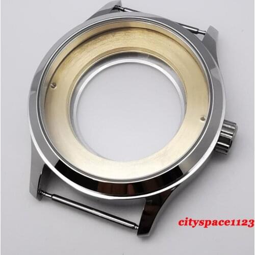 42mm Corgeut Sapphire glass watch case fit ETA 2836 Miyota 8215 ST1612 Automatic Movement