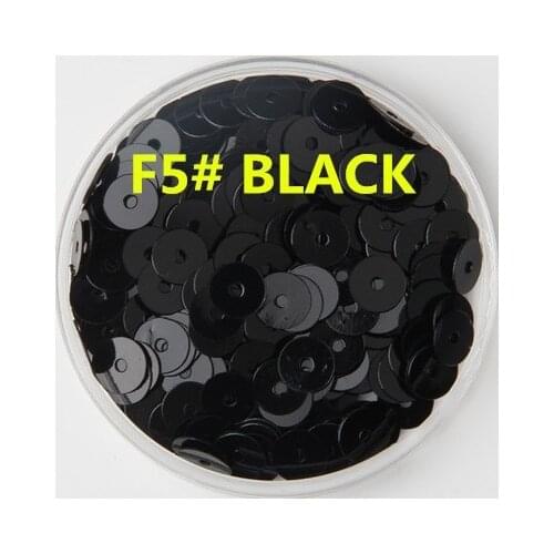 50g/lot 8mm Black Flat Round Sequins For Craft Bolsa Children, Wedding DIY Garment Accessories Middle Hole Confetti