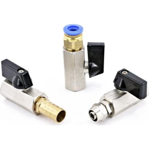 Free shipping Pneumatic mini ball valve air pump valve switch deflation water valve inner and outer wire quick connector pagoda