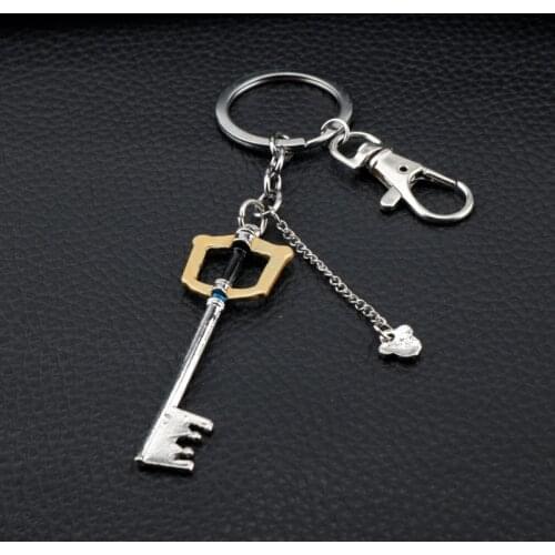 Game Kingdom Heart Keychain Trinket Key Shape Cosplay Pendant Key Chain Sora Key Holder Accessories Pendant