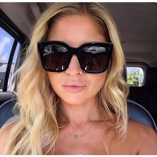 Brand Desinger Luxury Vintage Sun Glasses Fashion Women/Men square Sunglasses Big Full Frame Eyewear Gradient Lens Gafas oculos