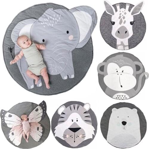 Baby Play Mat Toys Cotton Newborn Infant Crawling Pad Animal Blanket Round Carpet Floor Rug Kids Children Room Nursery Decor