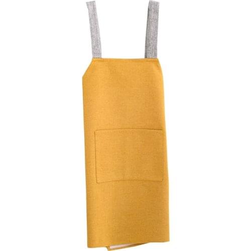 Apron cotton adult Kitchen Baking home modern simple sleeveless fashion Solid color Lightweiht kitchen apron