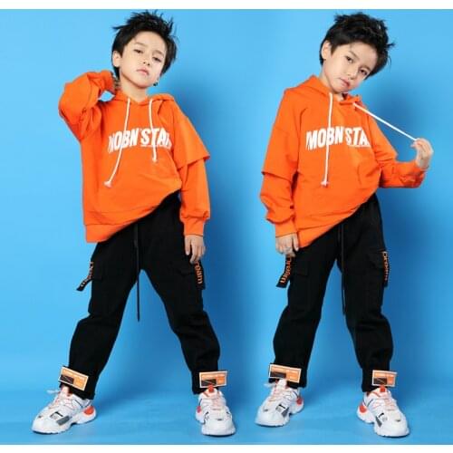 Hip Hop Costumes for Girls Boys Jazz Ballroom Stage Costumes Dance Clothes Kids Hiphop Performance Outfit Dancewear Suits LJ