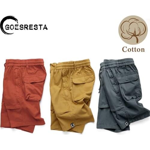 Summer Solid Color Breathable Casual Shorts Men Brand 2021 New Fashion Sports Cotton Shorts Loose Large Size Cargo Mens Shorts