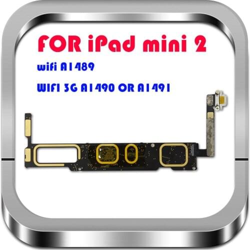 16G 32G 64G Unlocked Mainboard For iPad Mini 2 Motherboard WLAN Cellular Version A1489 A1490 Full Chips Logic Board Clean iCloud