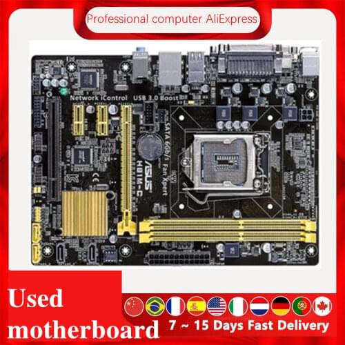 For Asus H81M-C Desktop Motherboard H81 LGA 1150 LGA1150 For Core i7 i5 i3 DDR3 SATA3 USB3.0 Original Used