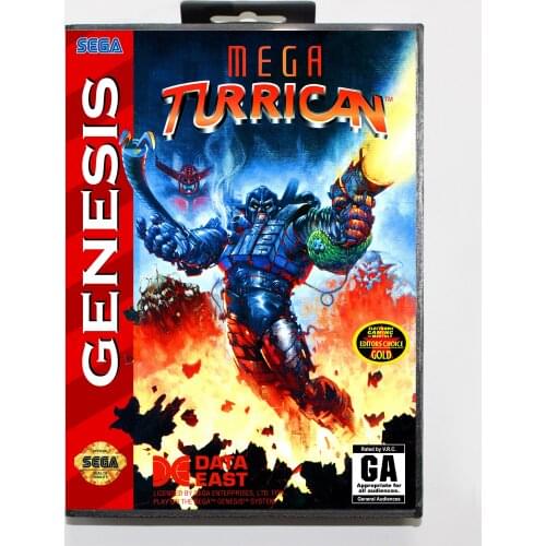 Mega Turrican Boxed Version 16bit MD Game Card For Sega MegaDrive Sega Genesis System