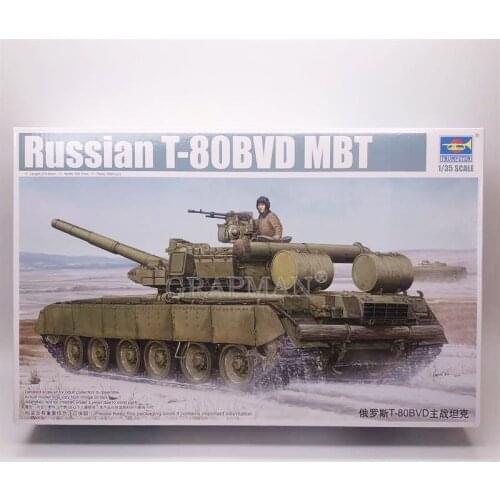Trumpeter 05581 1:35 Russian T-80BVD Main Battle Tank Plastic Assembly Static Tank Model