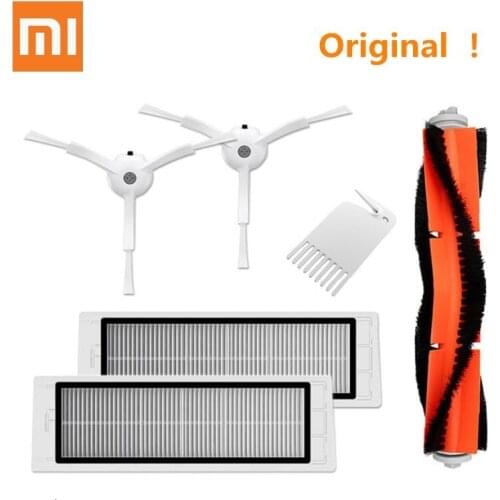 Original Xiaomi Robot Vacuum Part Pack of HEPA Filter Main Brush Cleaning Tool Side Brush for Xiaomi and roborock Vacuum