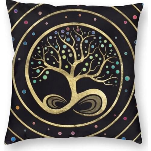 Personalized Tree Of Life Square Throw Pillow Cover Home Decor 3D Two Side Print Spiral Cushion Cover for Living Room
