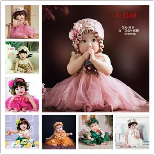 Baby Girl Photography Headband+Lace Dress Clothes fotografia Accessories Baby Photo Shoot Studio Posing Outfits Props Costume