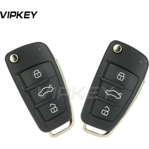 Remotekey 2pcs 8P0837220D 3 button 433 mhz ID48 chip HU66 blade 8P0 837 220 D for Audi A3 TT 2006 - 2013 Flip remote key