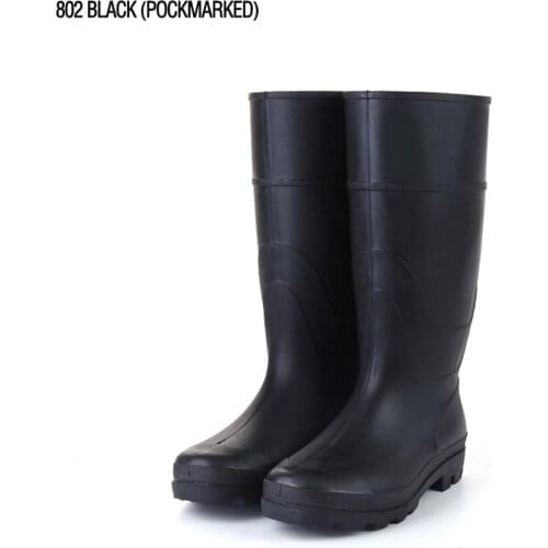 PVC work rain boots black safety durable shoes men rain boots rubber boots wholesale upper outsole mens shoes
