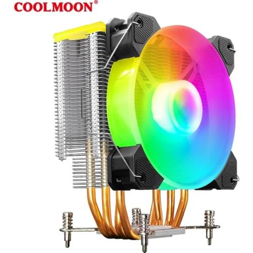 Coolmoon HANSHUANG X400 CPU Radiator ARGB Silent 4 Heat Pipe Multi platform General Purpose Computer CPU Fan