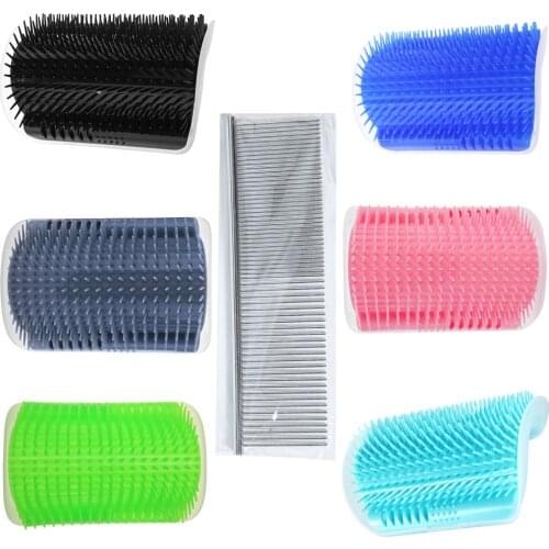 Cat Brush Massage Device Hair Remover Combs Pet Cat Self Groomer for Cat Grooming Tool With Catnip Deshedding Brush Cat Product1