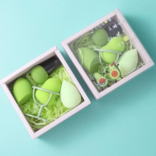 4Pcs High Quality Makeup Sponge Beauty Egg Set Dry And Wet Dual Use Sponge Powder puff Face Foundation Powder Cosmetic Puff