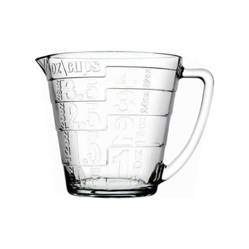 Glass Jug Restrained Jug Container Meşrubat Beer Iced Tea Water Jug Cafe Bar Flagons Beverage Service Jug Beher Jug 1 lt
